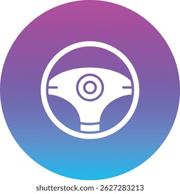 Steering Wheel vector icon. Can be used for printing, mobile and web applications.
