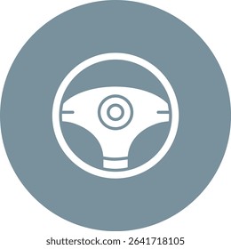 Steering Wheel vector icon. Can be used for printing, mobile and web applications.