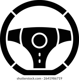 Steering Wheel vector icon. Can be used for printing, mobile and web applications.
