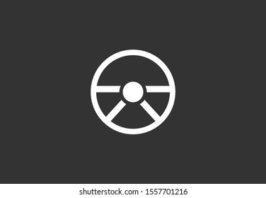 Steering wheel vector icon. Steering wheel for car icons. Steering wheel to control icon. Steering wheel interior icon. eps10 fleet design