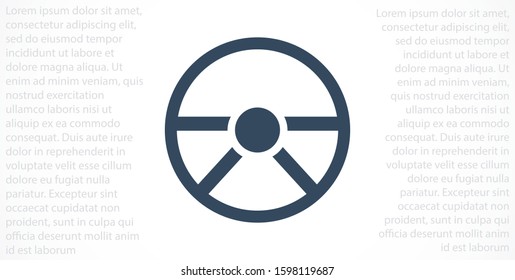 Steering wheel vector icon. Steering wheel for car icons. Steering wheel to control icon. Steering wheel interior icon. eps10 fleet design