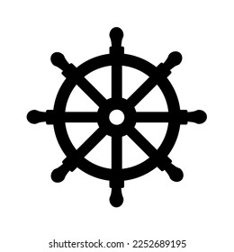 steering wheel vector icon, control symbol