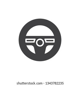 Steering wheel vector icon. filled flat sign for mobile concept and web design. Car rudder glyph icon. Symbol, logo illustration. Pixel perfect vector graphics