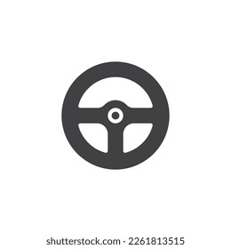 Lenkrad-Vektorsymbol. volles Flachzeichen für mobiles Konzept und Webdesign. Symbol für das Fahrrad-Symbol Symbol, Logo-Abbildung. Vektorgrafik