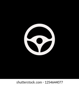 Steering wheel vector icon. flat Steering wheel design. Steering wheel illustration for graphic 