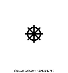 steering wheel vector icon on white background