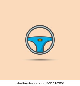 Steering wheel vector icon with shadow.  for website and mobile application, Editable icon. 64x64 Pixel Perfect