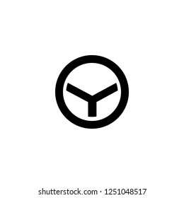 steering wheel vector icon. steering wheel sign on white background. steering wheel icon for web and app