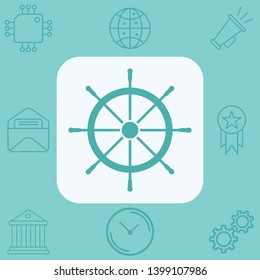 Steering wheel vector icon sign symbol