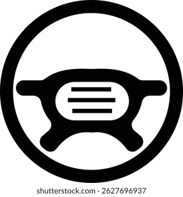 steering wheel vector icon . steer sign . driving symbol for Automobile, machine . isolated transparent background solid outline signs for Test drive mobile concept web designs. and editable stroke