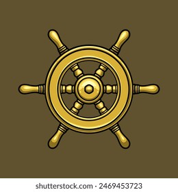 Steering Wheel Vector Illustration Clipart