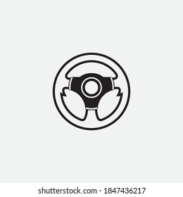 steering wheel vector illustration icon logo template