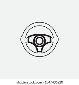 steering wheel vector illustration icon logo template