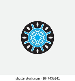 steering wheel vector illustration icon logo template