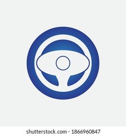 steering wheel vector illustration icon logo template