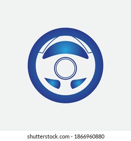 steering wheel vector illustration icon logo template