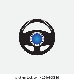 steering wheel vector illustration icon logo template
