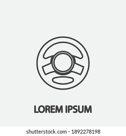 steering wheel vector illustration icon logo template