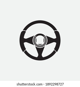 steering wheel vector illustration icon logo template