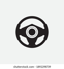 Steering Wheel Vector Illustration Icon Logo Stock Vector (Royalty Free ...