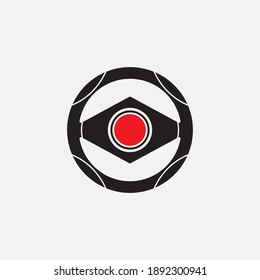 steering wheel vector illustration icon logo template