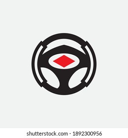 steering wheel vector illustration icon logo template