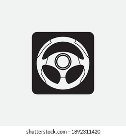 steering wheel vector illustration icon logo template