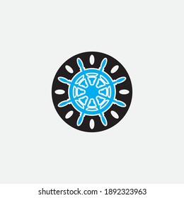 steering wheel vector illustration icon logo template