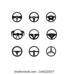 
plantilla de logotipo de la ilustración del vector del volante de dirección