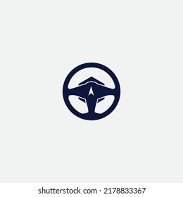 steering wheel vector illustration icon logo template