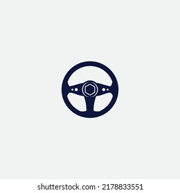 steering wheel vector illustration icon logo template