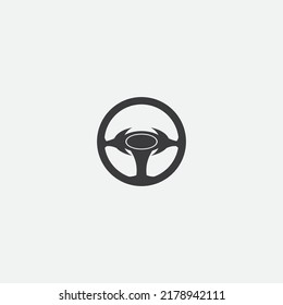 steering wheel vector illustration icon logo template