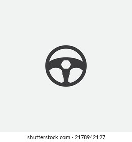 steering wheel vector illustration icon logo template