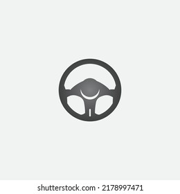 steering wheel vector illustration icon logo template