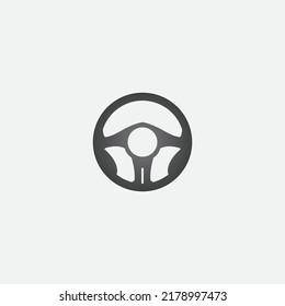 steering wheel vector illustration icon logo template