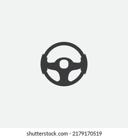 steering wheel vector illustration icon logo template