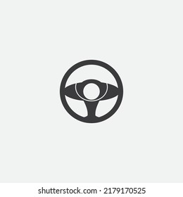 steering wheel vector illustration icon logo template