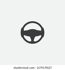 plantilla de logotipo de la ilustración del vector del volante de dirección