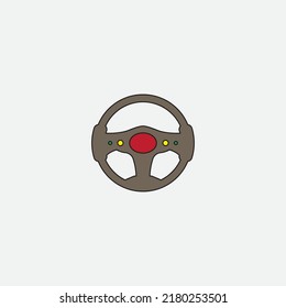 steering wheel vector illustration icon logo template