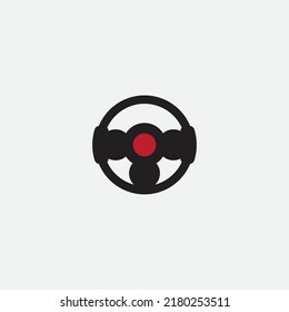 steering wheel vector illustration icon logo template