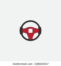 steering wheel vector illustration icon logo template