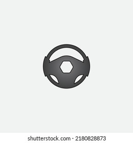 steering wheel vector illustration icon logo template