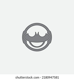 steering wheel vector illustration icon logo template