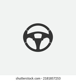 steering wheel vector illustration icon logo template