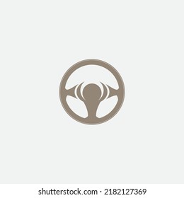 steering wheel vector illustration icon logo template