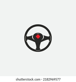 steering wheel vector illustration icon logo template