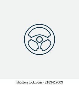 steering wheel vector illustration icon logo template