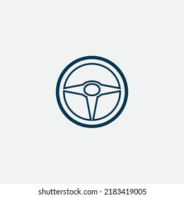 steering wheel vector illustration icon logo template
