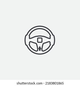 steering wheel vector illustration icon logo template