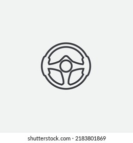 steering wheel vector illustration icon logo template